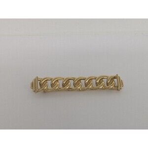 Givenchy Gold-Tone Braided Statement Size Bar Brooch, Signed